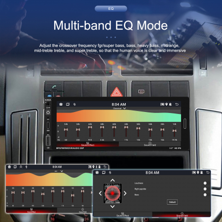 Navigatie Android 13, Player 1DIN 2GB+64GB, CarPlay si Android Auto wifi, DSP, RDS, Universal, USB FRONTAL, ecran 6.86 Inch [4]
