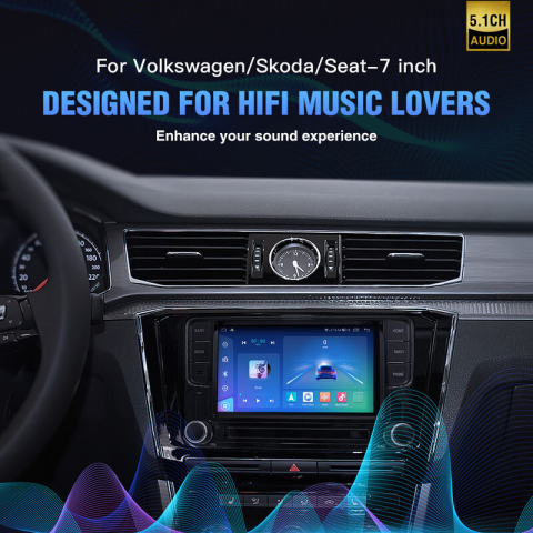 Navigație Android 13 7” VW Skoda SEAT – DSP DTS, CarPlay Wireless, 4G SIM, 4GB RAM 64GB ROM, Snapdragon [4]
