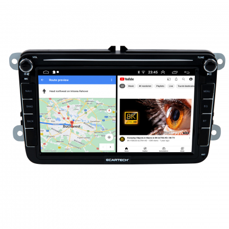 Navigatie Volkswagen|Skoda|Seat cu Android 2GB RAM 32GB, CarPlay Wireles Ecran de 8 Inch, dedicata Golf 5, Golf 6, Jetta, Passat B6, CC, B7, Polo, Tiguan, Touran, Skoda, Seat [14]