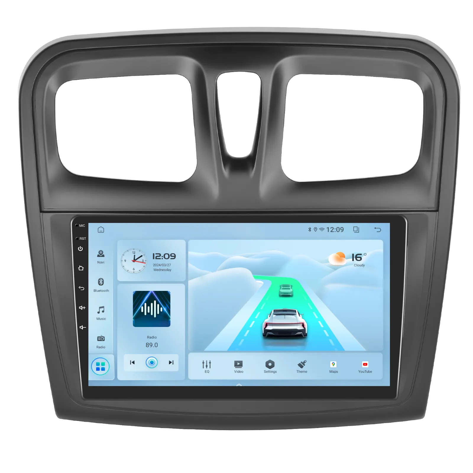 Dacia Logan (2012–2020) - Navigatie Android Dacia Logan|Duster|Sandero (2012-2020) Android 12,DSP 2GB RAM 32GB ROM, Android 12, CarPlay si Android Auto Wi-fi, Youtube, Waze