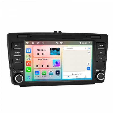 Navigație Skoda Octavia 2 (2004-2013)|4GB RAM, 64GB ROM, Ecran 7 inch OEM, CarPlay și Android Auto Wireless, Radio RDS [2]