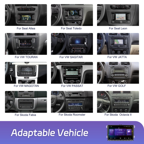 Navigație Android dedicată VW, Skoda și Seat, FYT UIS7862, 4 GB RAM, 32 GB, Octa Core, 4G SIM ecran 9 inch [4]