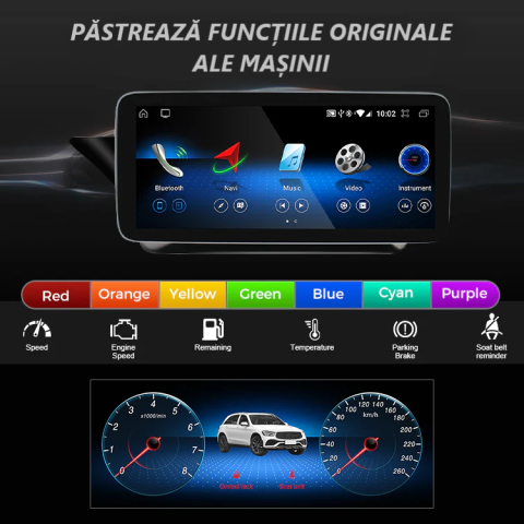 Navigație Android Mercedes Benz GLK Class X204 (2009-2015), 4 GB RAM, OCTA-CORE, ecran 12.3", NTG 4.0, NTG 4.5, NTG 5.0, 1920x720, CarPlay, Android Auto, 4G și WiFi [3]