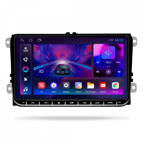 Skoda Rapid (2013-2018) - Navigație Android TS7 Topway, 2+32 GB, CarPlay & Android Auto, ecran 9"|Compatibil Golf 5, Golf 6, Jetta, Passat B6/B7/CC, Polo, Tiguan, Touran