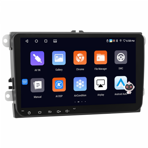 Navigație Android,Volkswagen, Skoda, Seat - 4+64 GB, USC C Frontal,CarPlay & Android Auto, ecran 9 inch Compatbil Golf 5, Golf 6, Jetta, Passat  B6 B7 CC, Polo, Tiguan [2]