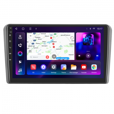 Audi A3 (2003-2013) - Navigatie Audi A3 (2003-2013) cu Android 12, 4GB RAM 64GB ROM, SIM 4G, DSP, ecran 9 Inch,Carplay si Android Auto