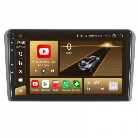 Audi A3 (2003-2013) - Navigatie Audi A3 (2003-2013) cu Android 12, 8GB RAM 128GB ROM, SIM 4G, DSP, ecran 9 Inch,Carplay si Android Auto