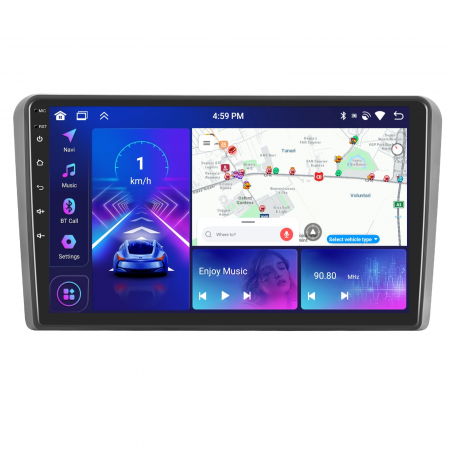 Audi A3 (2003-2013) - Navigatie Audi A3 (2003-2013) cu Android 13, 4GB RAM 64GB ROM, DSP, ecran 9 Inch,Carplay si Android Auto