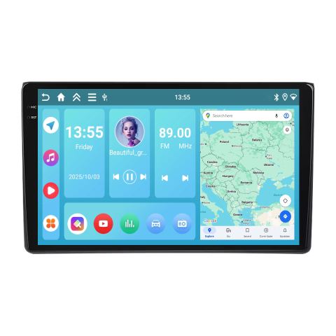 Audi A4 B6-B7 (2001-2008) - Navigatie Audi A4 B6-B7 (2001-2008), Display INCELL, Android 15, 4GB 128GB, DSP, CarPlay si Android Auto ecran 9 Inch