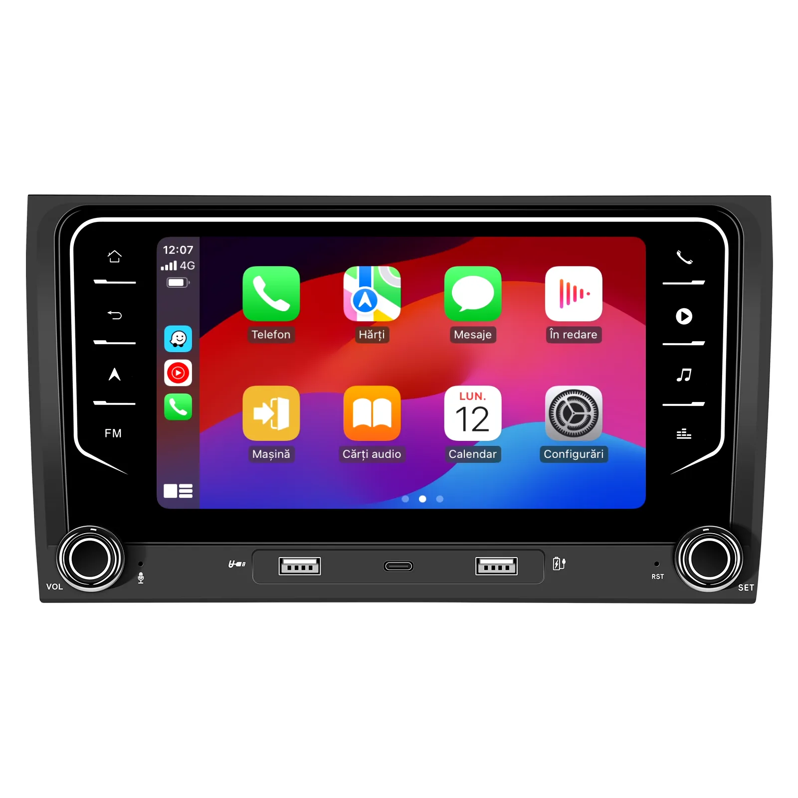 Audi A4 B6-B7 (2001-2008) - Navigatie Audi A4 B6/B7 (2002-2008) si Seat Exeo (2008-2012) 2+64 GB, CarPlay si Android auto OEM Look, ecran 7 inch