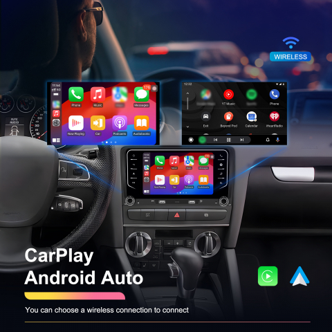 Navigatie Audi A3 (2003-2012) 2+64 GB, CarPlay si Android auto OEM Look, ecran 7 inch [8]