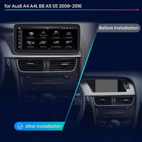 Navigatie Audi A4 B8 / A5 (2009-2016) 4+64GB, ecran FHD 10.33 inch. CarPlay si Android Auto, slot SIM 4G, FARA MMI [5]