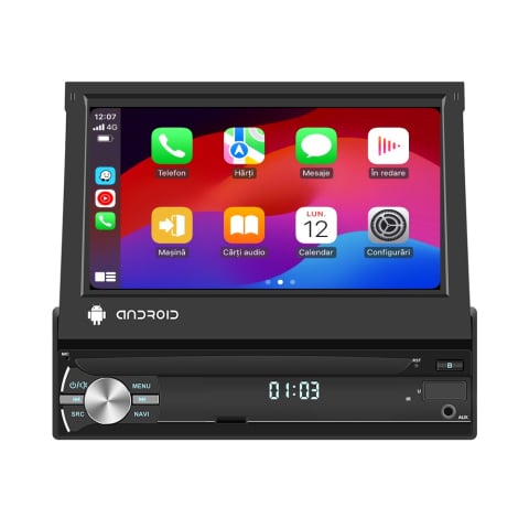 Navigație Auto 1 DIN Android 13, Ecran 7" HD 1080P, 2GB+32GB, GPS, WiFi, Bluetooth, FM Radio [1]