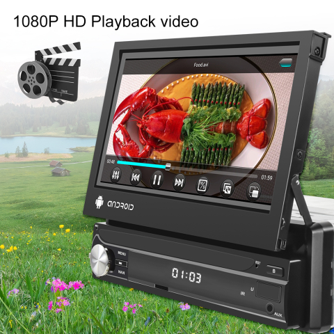 Navigație Auto 1 DIN Android 13, Ecran 7" HD 1080P, 2GB+32GB, GPS, WiFi, Bluetooth, FM Radio [3]