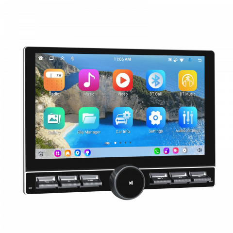 Navigatii 2 DIN - Navigație Auto Android 13 QLED 10.1" 6GB RAM + 128GB ROM, GPS, Bluetooth 5.0, WiFi,FM/RDS, USB