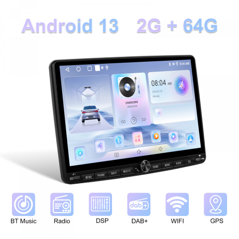Navigație Auto Android 13 10.1" 2GB RAM + 64GB ROM, GPS, Bluetooth 5.0, WiFi,FM/RDS, USB, universala [8]