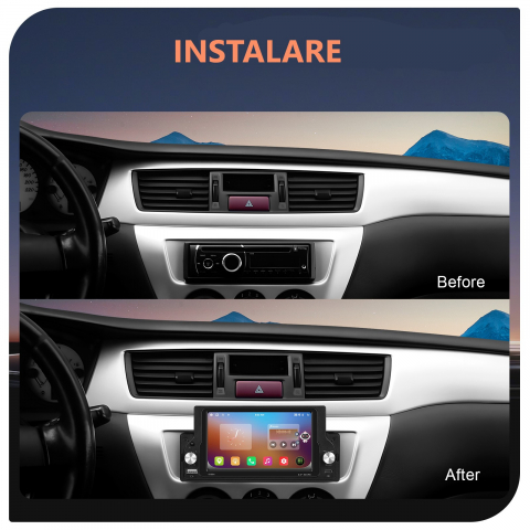 Navigație auto universală 1DIN Android 13, ecran 5.9” HD, 2+64GB, CarPlay & Android Auto, GPS, Bluetooth, USB, Wi-Fi [3]