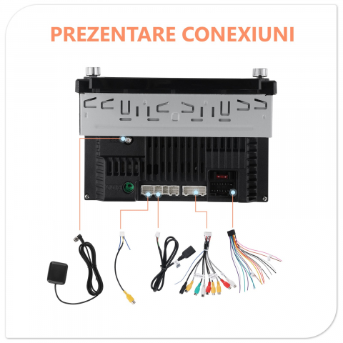 Navigație auto universală 1DIN Android 13, ecran 5.9” HD, 2+64GB, CarPlay & Android Auto, GPS, Bluetooth, USB, Wi-Fi [4]