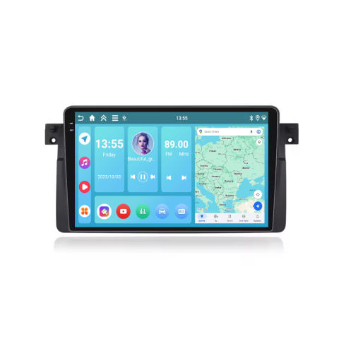 BMW E46 (1998-2005) - Navigatie BMW E46 (1998-2005) Display INCELL, Android 15, 4GB 128GB, DSP, CarPlay si Android Auto ecran 9 Inch