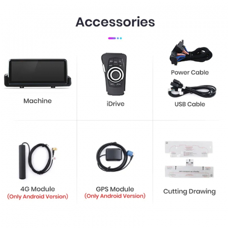 Navigatie Bmw Seria 3 E90/E91/E92/E93 (2005-2012) cu Android 4GB 64GB, DSP, SIM 4G, CarPlay si Android + Camera dedicata cadou și Consola Butoane control [12]