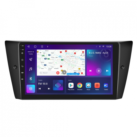 Bmw Seria 3 E90/E91/E92/E93 (2006-2013) - Navigatie BMW Seria 3 E90, E91, E92, E93 cu Android 12, 4GB RAM 64 GB ROM, DSP, SIM 4G, Carplay si Android Auto, ecran 9 inch