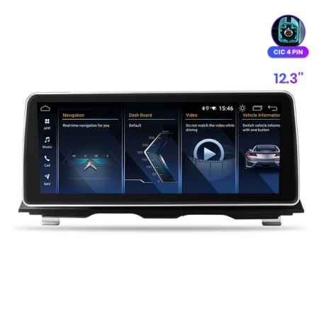 BMW 5 Series F10 F11 (2011-2017) - Navigație BMW Seria 5 F10/F11 CIC (2011-2017) - 4GB RAM, 64GB ROM, SIM 4G, CarPlay, Android Auto, DSP, 8 Core, Ecran 12.3 inch