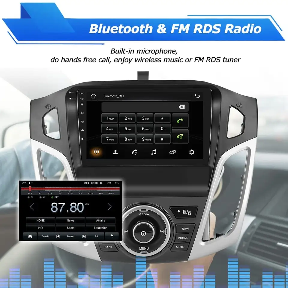 Navigatie Ford Focus (2012-2018) cu Android 11, 2GB RAM 32 GB ROM ecran 9 Inch,Carplay si Android Auto [2]