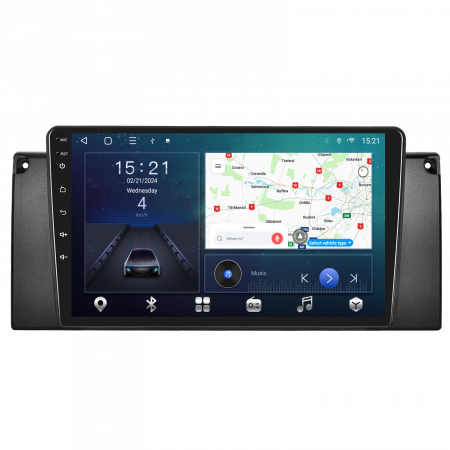 BMW X5 E53 (1999-2006) - Navigatie BMW X5 E53 (1999-2005), Android 12, 4GB RAM 64GB, SIM 4G, DSP, Carplay si Android auto, ecran 9 inch