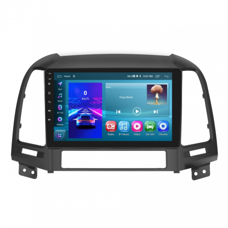 Hyundai Santa Fe (2006-2012) - Navigatie Hyundai Santa Fe (2006-2012) cu Android 11, ecran 9 Inch, 2GB RAM 32 GB ROM,Carplay si Android Auto