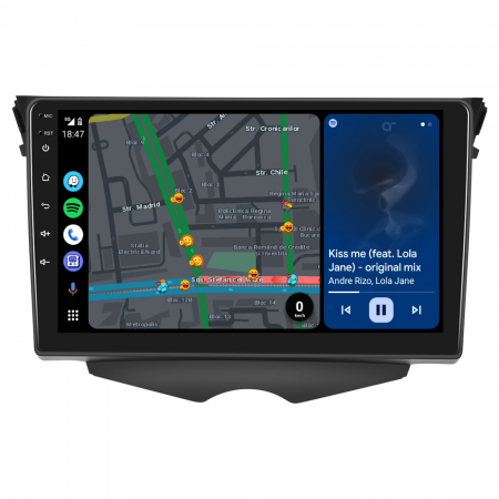 Navigatie Hyundai Veloster (2011-2015), Android 12, 8GB RAM 128GB, SLOT SIM 4G, DSP, Carplay si Android auto, ecran 9 inch [3]
