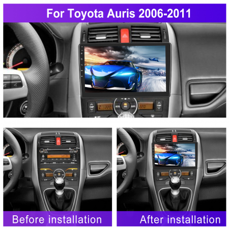 Navigatie Toyota Auris (2006-2011), Android 12, 8GB RAM 128GB, SIM 4G, DSP, Carplay si Android auto, ecran 10.1 inch [4]