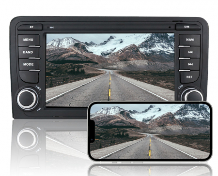 Navigatie cu Android 10, 3 GB RAM 32 GB ROM, Ecran de 7 Inch, dedicata Audi A3 2003-2011 [6]