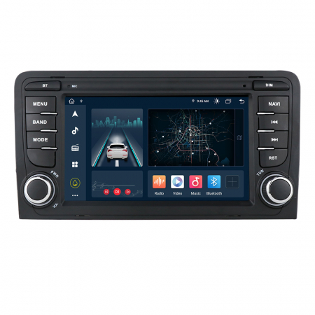 Navigatie cu Android 10, 3 GB RAM 32 GB ROM, Ecran de 7 Inch, dedicata Audi A3 2003-2011 [0]