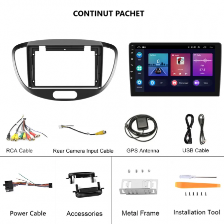 Navigatie cu Android 11 2GB RAM 32 GB ROM,dedicata Hyundai i10 (2007-2013),Carplay si Android Auto [9]