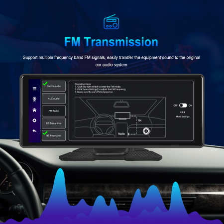 Navigatie cu Android 13, 4GB+64GB, CAMERA DVR FULL HD INCLUSA si Camera marsarier, GPS Portabil, Universal, CarPlay si Android Auto WI-FI, ecran tactil HD 10.26 inch [9]