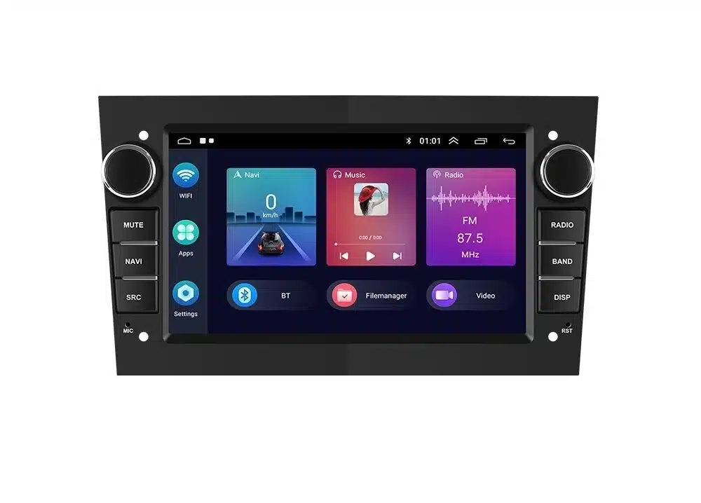 Signum (2003-2011) - Navigatie Opel Astra, Vectra, Corsa, Zafira, cu Android 12, 2GB RAM 32 GB ROM ecran 7 Inch, Carplay si Android Auto wireless