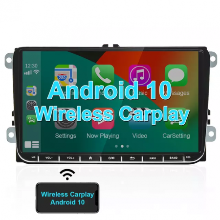 Navigatie Volkswagen|Skoda|Seat cu Android 12, 9 Inch, CarPlay si Android Auto, dedicata Golf 5, Golf 6, Jetta, Passat B6, CC, B7, Polo, Tiguan, Touran, Skoda, Seat [2]