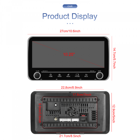 Navigatie cu Android, Universala 2DIN 10.26 inch 2+64 GB, CarPlay si Android auto wifi, youtube, waze MODEL 2025 [17]