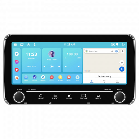 Navigatii 2 DIN - Navigatie cu Android, Universala 2DIN 10.26 inch 2+64 GB, CarPlay si Android auto wifi, youtube, waze MODEL 2025