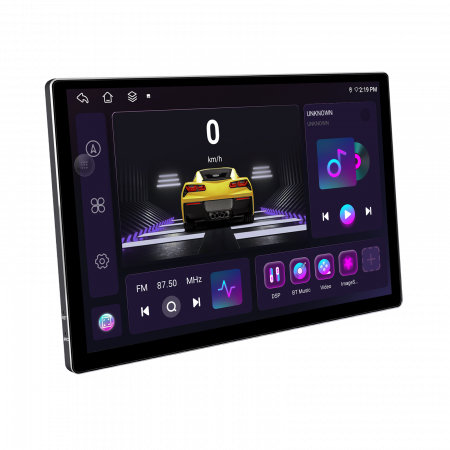 Navigatii 1 DIN - Navigație cu Android Universală, Ecran 13.1 Inch 2K QLED, Android 13, 4GB RAM, 64GB ROM, CarPlay & Android Auto, Slot SIM 4G, WiFi, Bluetooth, Radio FM/AM, GPS