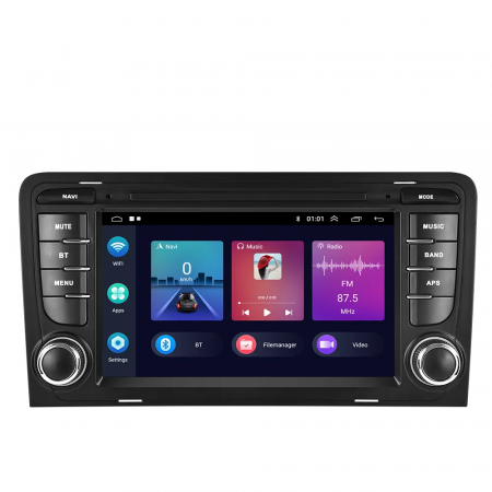Audi A3 (2003-2013) - Navigatie Audi A3 (2003-2012) cu Android 13, 2GB RAM 32 GB ROM ecran 7 Inch, Carplay si Android Auto wireless