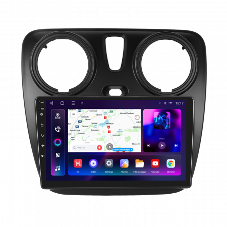 Dacia Dokker (2014-2019) - Navigatie DACIA LODGY (2012-2020), Android 12, 4GB RAM 64GB, SLOT SIM 4G, DSP, Carplay si Android auto, ecran 9 inch