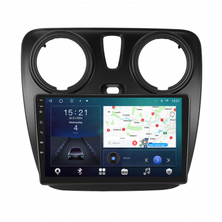 Navigatie DACIA LODGY (2012-2020), Android 12, 4GB RAM 64GB, SLOT SIM 4G, DSP, Carplay si Android auto, ecran 9 inch [2]