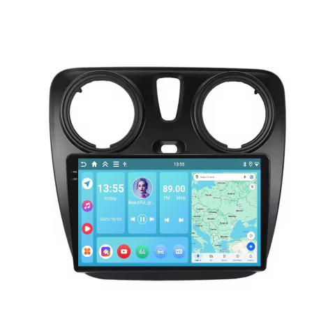 Dacia Dokker (2014-2019) - Navigatie DACIA LODGY-DOKKER (2012-2020), Display INCELL, Android 15, 4GB 128GB, DSP, CarPlay si Android Auto ecran 9 Inch