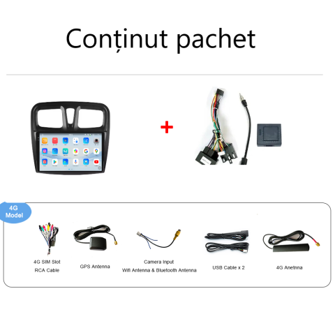 Navigatie Dacia Logan Sandero (2012-2022) Android 14, 12GB RAM, 256GB ROM, Ecran 9.33 inch 2K QLED [4]