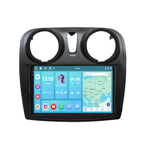 Dacia Logan (2012–2020) - Navigație Dacia Logan, Duster, Sandero (2012-2020) Display INCELL, Android 15, 4GB 128GB, DSP, CarPlay si Android Auto ecran 9 Inch