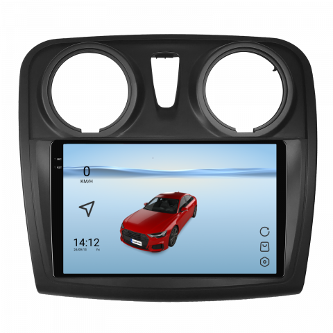 Dacia Logan (2012–2020) - Navigatie Dacia Logan, Duster, Sandero (2012-2020), 4GB RAM 64GB, SLOT Cartela SIM 4G, DSP, CarPlay si Android Auto, ecran 9 Inch