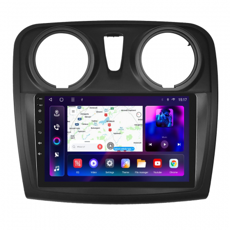 Navigatie Dacia Logan, Duster, Sandero (2012-2020), 8 GB RAM 128 GB Cartela SIM 4G, DSP, Android 13, Carplay si Android auto,ecran 9 Inch [5]