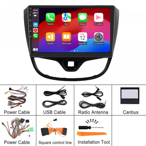 Navigatie Opel Karl (2017-2020) cu Android, 8GB RAM 128GB ROM, cu SLOT SIM 4G, DSP, ecran 10,1 Inch, Carplay si Android Auto [10]