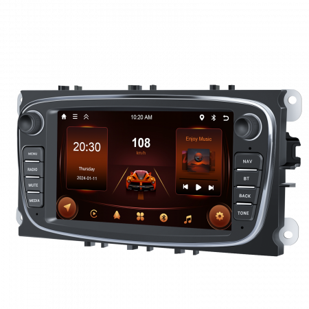 Navigatie dedicata Ford Focus|Kuga|Mondeo|S-Max|C-Max|Galay (2006-2011) Android 13, 2GB+64GB, Carplay si Android Auto, DSP, RDS ecran 7 inch [5]
